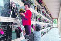 Pícaros en el cementerio: las escaleras se están alquilando por 10 euros Pícaros en el cementerio: las escaleras se están alquilando por 10 euros