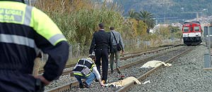 Los dos niños arrollados por un tren en Murcia Los dos niños arrollados por un tren en Murcia