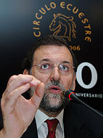 Mariano Rajoy en el Círculo Ecuestre de Barcelona. (EFE) Mariano Rajoy en el Círculo Ecuestre de Barcelona. (EFE)