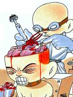 'Brian the Brain', uno de sus comics más famosos 'Brian the Brain', uno de sus comics más famosos