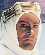 Peter O'Toole, caracterizado como Lawrence de Arabia