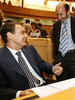 Zapatero y Rubalcaba amigos Zapatero y Rubalcaba amigos