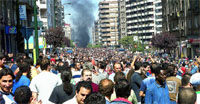 La ciudad se colapsa con las protestas del sector del metal La ciudad se colapsa con las protestas del sector del metal