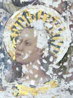 Detalle de una de las pinturas encontradas en la Catedral de Toledo. (Efe)