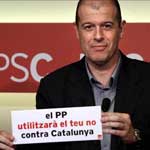 Zaragoza, durante la presentación de la precampaña en favor del Estatut. (PSC) Zaragoza, durante la presentación de la precampaña en favor del Estatut. (PSC)
