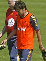 Raúl se retira del entrenamiento Raúl se retira del entrenamiento