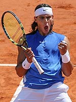 Rafael Nadal celebra un punto ante Ljubicic Rafael Nadal celebra un punto ante Ljubicic