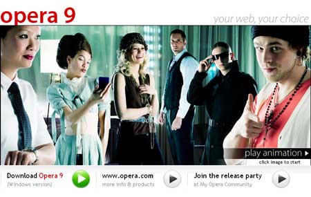 Página web de Opera Software Página web de Opera Software