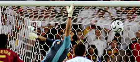 Imagen del primer gol de Alemania ante Portugal (3-1)
