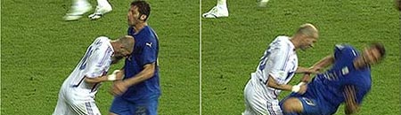 Secuencia del 'cabezazo' de Zidane (WDR / Efe) Secuencia del 'cabezazo' de Zidane (WDR / Efe)