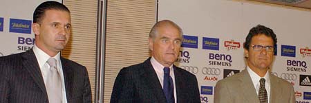 Calderón, Mijatovic y Capello Calderón, Mijatovic y Capello