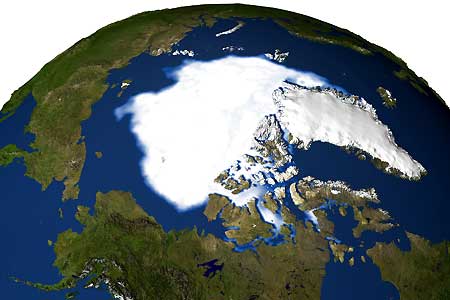 Una superficie de hielo perenne mayor que España se derrite en el Ártico entre 2004 y 2005, el 14% del total. (Nasa) Una superficie de hielo perenne mayor que España se derrite en el Ártico entre 2004 y 2005, el 14% del total. (Nasa)