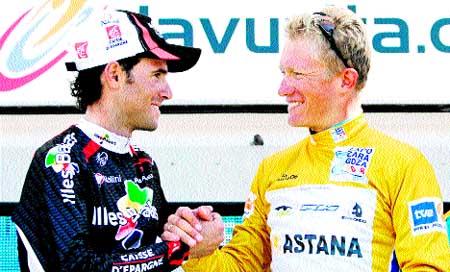 Vinokourov, premio a la constancia Vinokourov, premio a la constancia