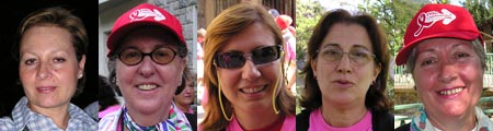 Mª José, Mª Carmen, Pilar, Esmeralda, y Pilar, algunas de las participantes en esta marcha. Mª José, Mª Carmen, Pilar, Esmeralda, y Pilar, algunas de las participantes en esta marcha.