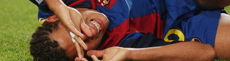 Jugador del Barcelona lesionado Jugador del Barcelona lesionado