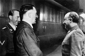 Imagen trucada de Hitler y Franco en Hendaya. Imagen trucada de Hitler y Franco en Hendaya.