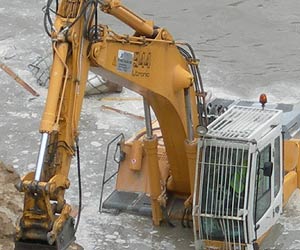 La riada arrastró hasta el material más pesado La riada arrastró hasta el material más pesado