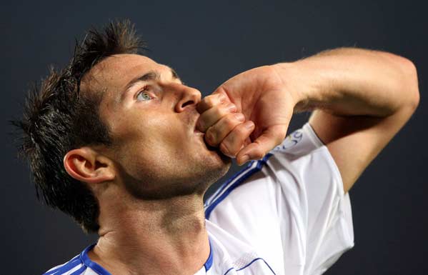 Lampard celebra su gol Lampard celebra su gol