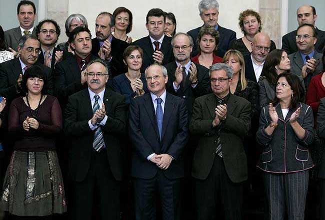 Los líderes del tripartito. Los líderes del tripartito.