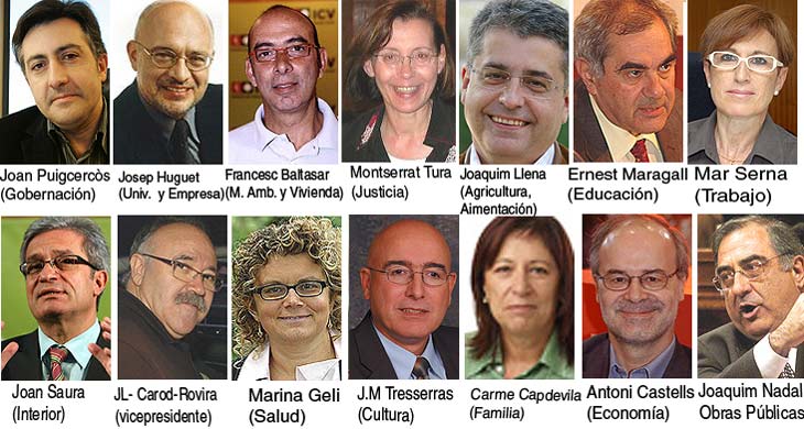 Composición del nuevo Gobierno de la Generalitat Composición del nuevo Gobierno de la Generalitat