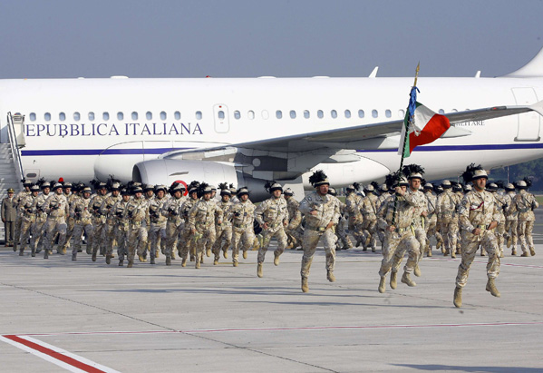 Soldados Italianos regresan de Irak Soldados Italianos regresan de Irak