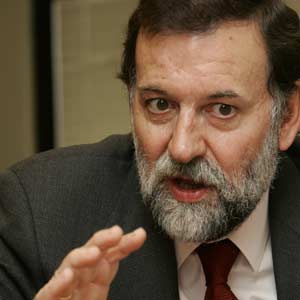 Rajoy, durante la entrevista Rajoy, durante la entrevista