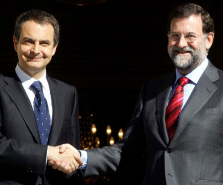 La última vez que Zapatero se entrevistó con Rajoy fue el pasado 28 de marzo. (Reuters) La última vez que Zapatero se entrevistó con Rajoy fue el pasado 28 de marzo. (Reuters)
