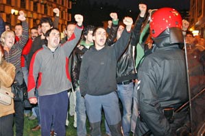 Manifestantes en Anoeta Manifestantes en Anoeta