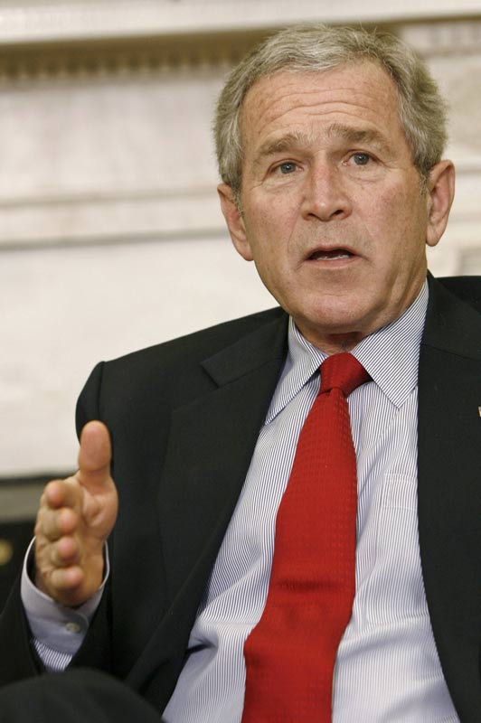 George W. Bush, el pasado lunes, en la Casa Blanca George W. Bush, el pasado lunes, en la Casa Blanca