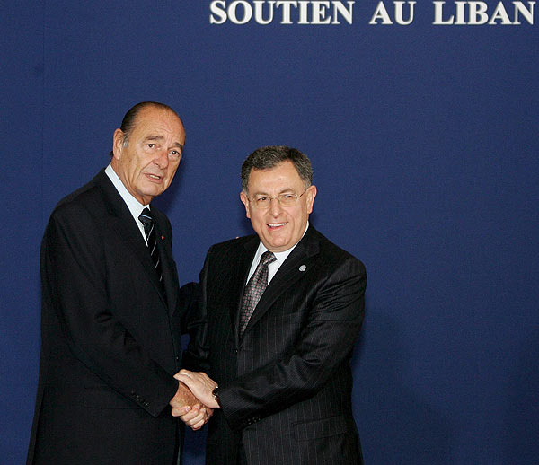 Chirac y Siniora Chirac y Siniora