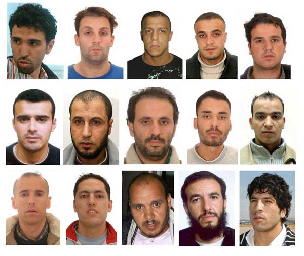 Algunos de los acusados por el 11-M. (Efe) Algunos de los acusados por el 11-M. (Efe)