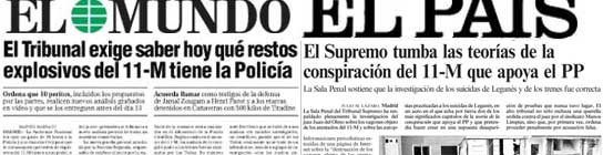 La batalla entre los medios. (El Mundo / El País) La batalla entre los medios. (El Mundo / El País)