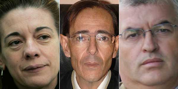 Manjón (i), Guevara (c) y Zamorano (d). Manjón (i), Guevara (c) y Zamorano (d).