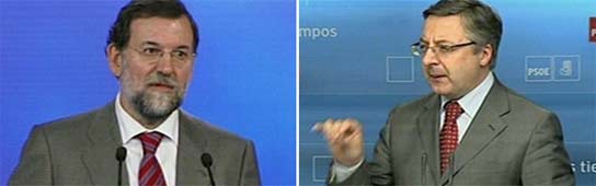 Mariano Rajoy y José Blanco Mariano Rajoy y José Blanco