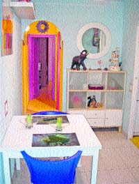 Una casa muy colorida Una casa muy colorida
