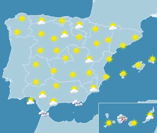 Previón del tiempo del 15 de marzo Previón del tiempo del 15 de marzo
