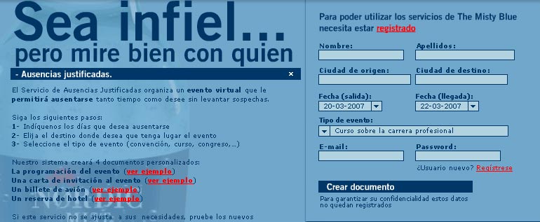 Excusas y coartadas a la carta, on-line Excusas y coartadas a la carta, on-line