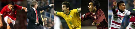 Cristiano Ronaldo, Schuster, Kaká, Cesc y Alves Cristiano Ronaldo, Schuster, Kaká, Cesc y Alves