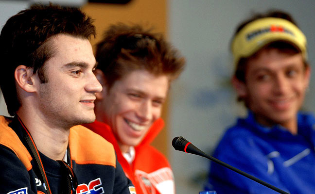 Pedrosa, Stoner y Rossi Pedrosa, Stoner y Rossi