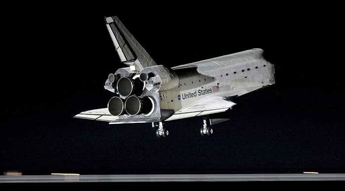 El 'Atlantis', durante un aterrizaje El 'Atlantis', durante un aterrizaje