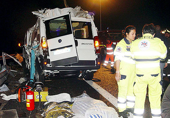 Accidente de tráfico en Catania Accidente de tráfico en Catania