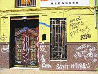 Atacan con pintadas la sede local de Coalició Valenciana en Alcàsser Atacan con pintadas la sede local de Coalició Valenciana en Alcàsser