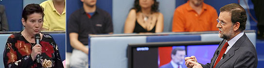 Rajoy, durante el programa de TVE. Rajoy, durante el programa de TVE.
