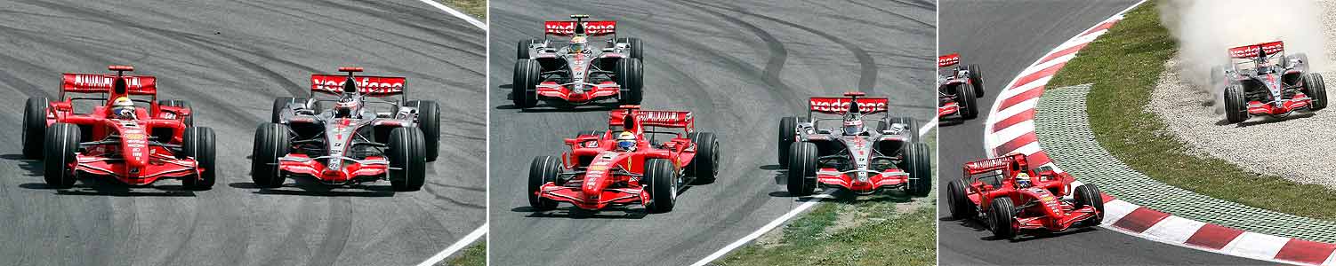 El toque entre Massa y Alonso El toque entre Massa y Alonso