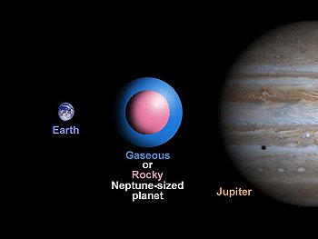 Se estima que su tamaño es similar al de Neptuno. Se estima que su tamaño es similar al de Neptuno.