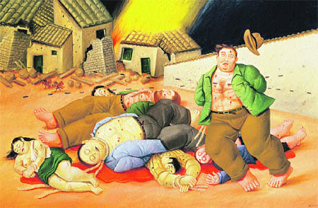 Mirada real del gran botero en óleo y dibujo Mirada real del gran botero en óleo y dibujo