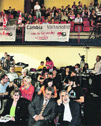 Llamazares de mitin en Valladolid Llamazares de mitin en Valladolid