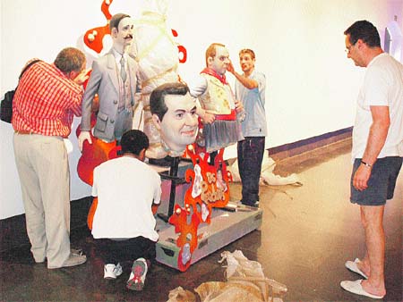 Ninots en la muestra fogueril Ninots en la muestra fogueril