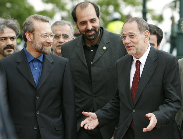 Javier Solana se reúne con el negociador nuclear de Irán Javier Solana se reúne con el negociador nuclear de Irán