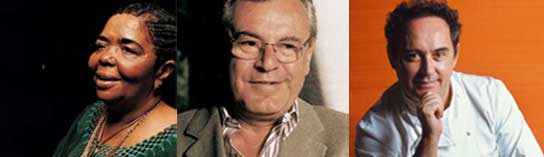 Césarea Évora, Milos Forman y Adriá Césarea Évora, Milos Forman y Adriá